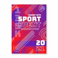 Gratis vector 2021 sportevenement poster concept