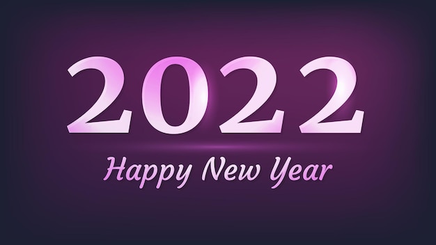 2022 gelukkig nieuwjaar neon achtergrond. abstracte neon achtergrond met verlichting voor kerstvakantie wenskaart, flyers of posters. vector illustratie