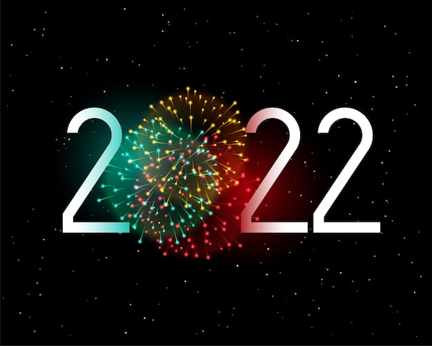 2022 nieuwjaar vuurwerk begroeting achtergrond