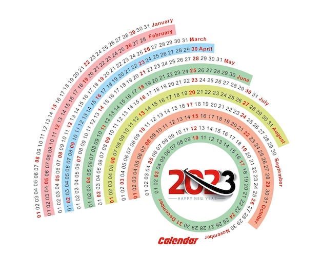 2023 kalender gelukkig nieuwjaar ontwerp met je afbeelding