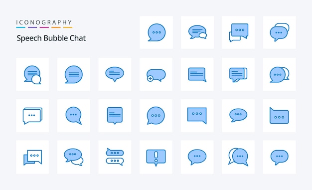 25 Chat Blue-pictogrampakket