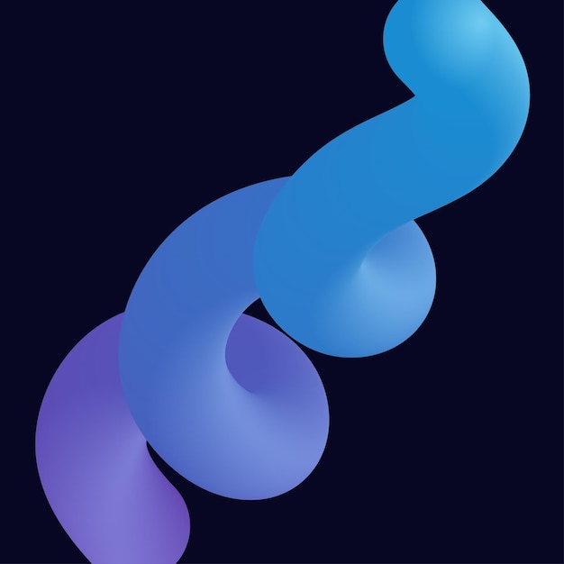 3d abstracte kleurrijke gedraaide vloeibare vormen Creatieve ontwerpelementen Vector moderne gradiënt vormen elementen voor bannerbackgroundposter