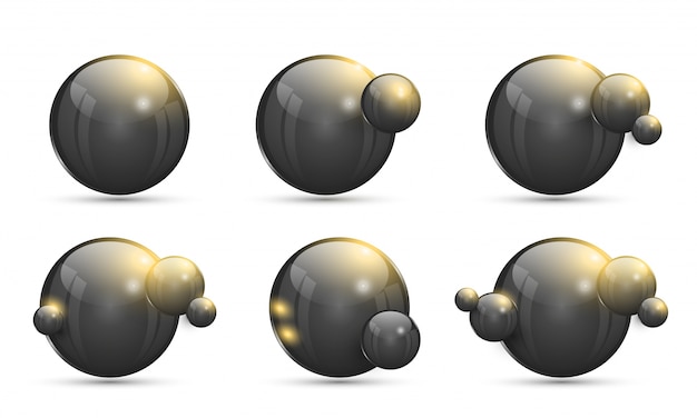 Gratis vector 3d-ballen collectie