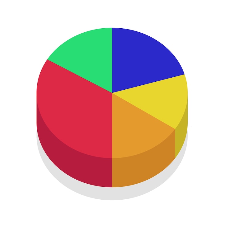 Gratis Vector 3d-cirkeldiagram 2