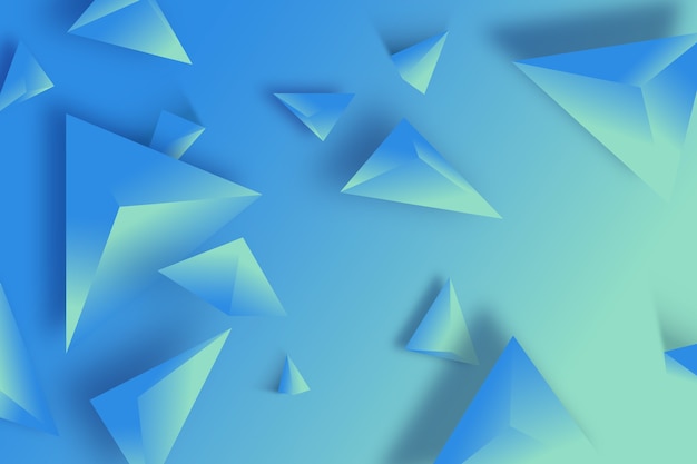 Gratis vector 3d driehoeks blauwe zwart-wit als achtergrond