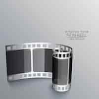 Gratis vector 3d-film reel strip achtergrond