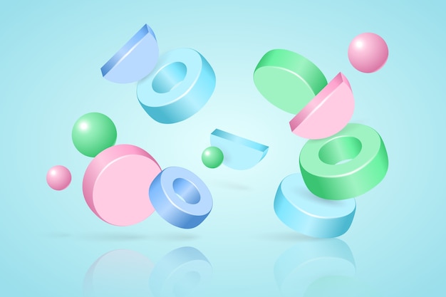 Gratis vector 3d geometrische achtergrond