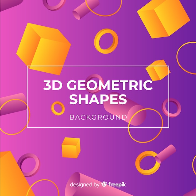 3d-geometrische vormen achtergrond