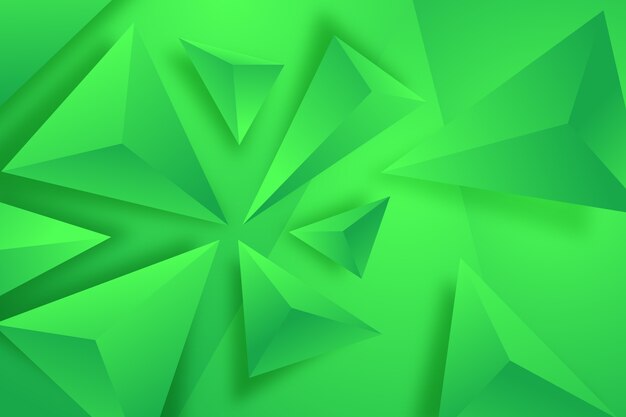 3d groene driehoeksachtergrond