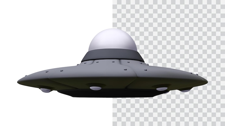 Gratis Vector 3d niet-geïdentificeerd object geïsoleerd op transparant. illustratie