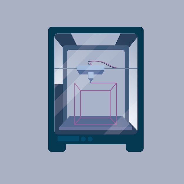 Gratis vector 3d printer achtergrond