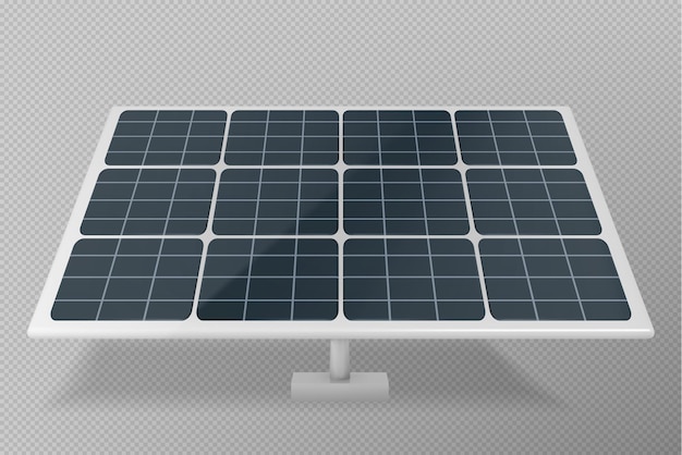 3d-realistische geïsoleerde vector van de zonnepaneelbatterij