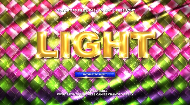 3D rendering licht goud tekst effect animatie