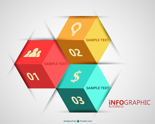 Gratis vector 3d sjabloon infographic