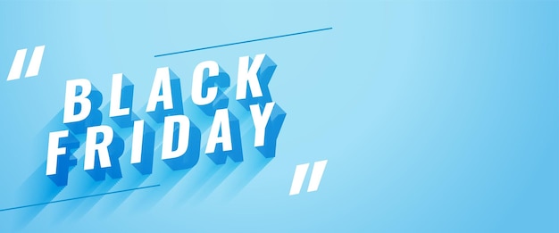 Gratis vector 3d-stijl black friday lettering banner voor zakelijke promotie vector