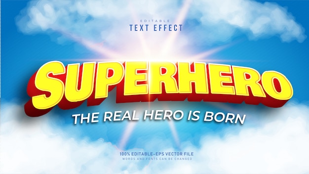 3D-superheld teksteffect