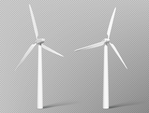 Gratis vector 3d windenergie generator turbine icoon in vector