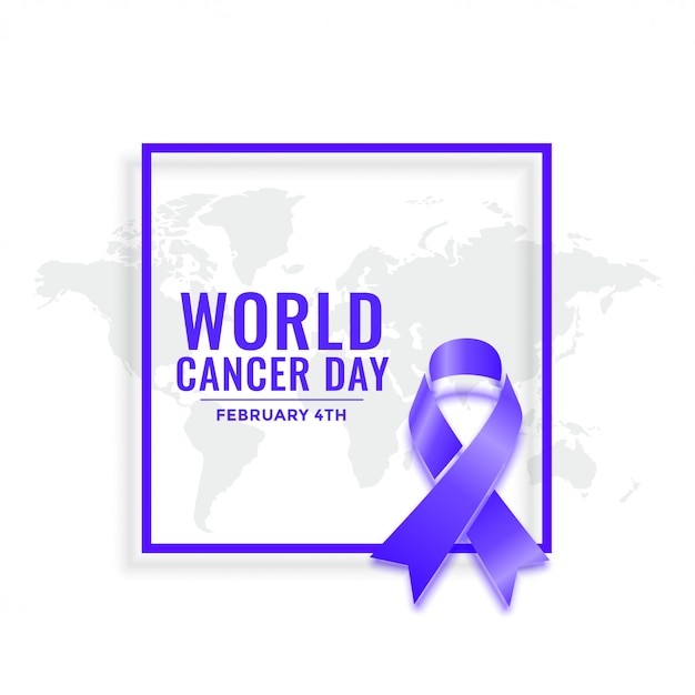 Gratis vector 4 februari wereld kanker dag bewustzijn achtergrond