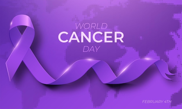 Gratis vector 4 februari, wereldkankerdag.