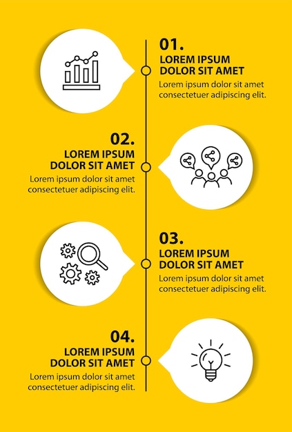 4 stappen infographic stroomdiagram ontwerpsjabloon
