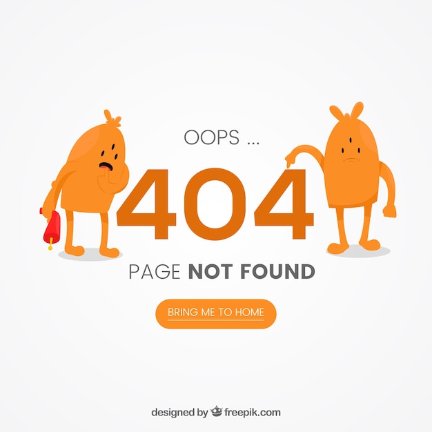 404-fout websjabloon met grappige monster