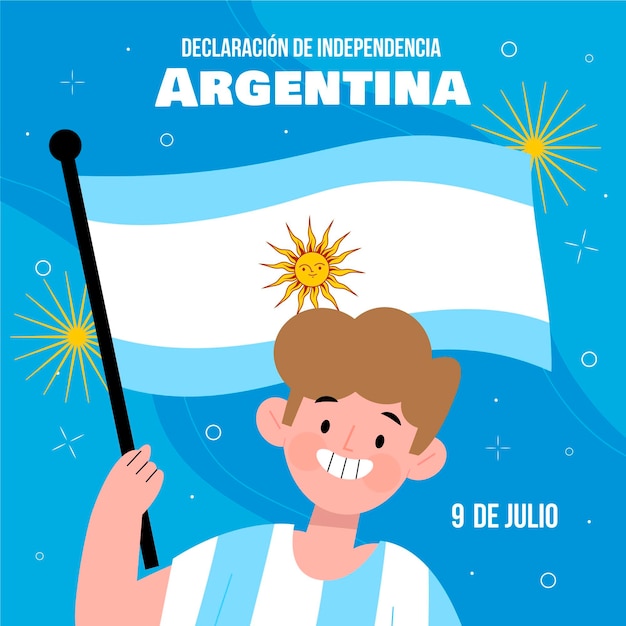 9 juli - declaracion de independencia de la argentina illustratie