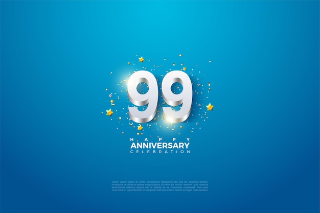 99e verjaardag met vergulde cijfers