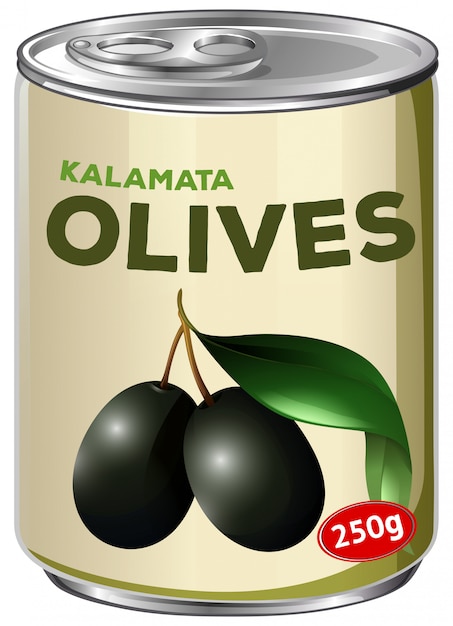 A can of kalamata olijven