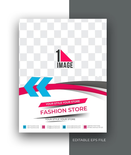 Gratis vector a4 flyer poster brochure social media post-promotie ontwerpsjabloon.