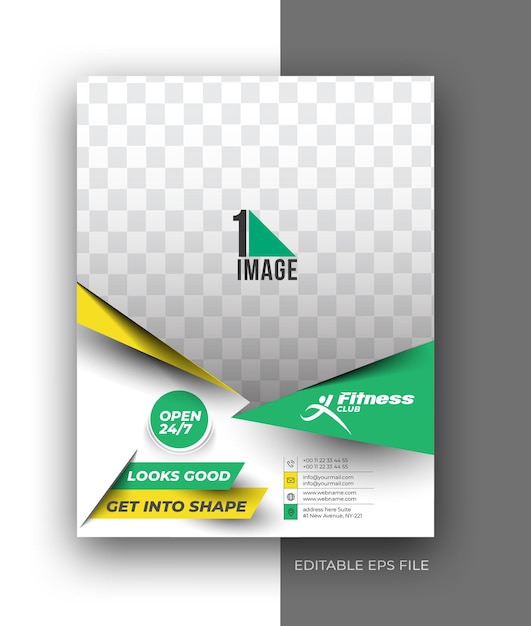 Gratis vector a4 zakelijke brochure flyer poster ontwerpsjabloon.