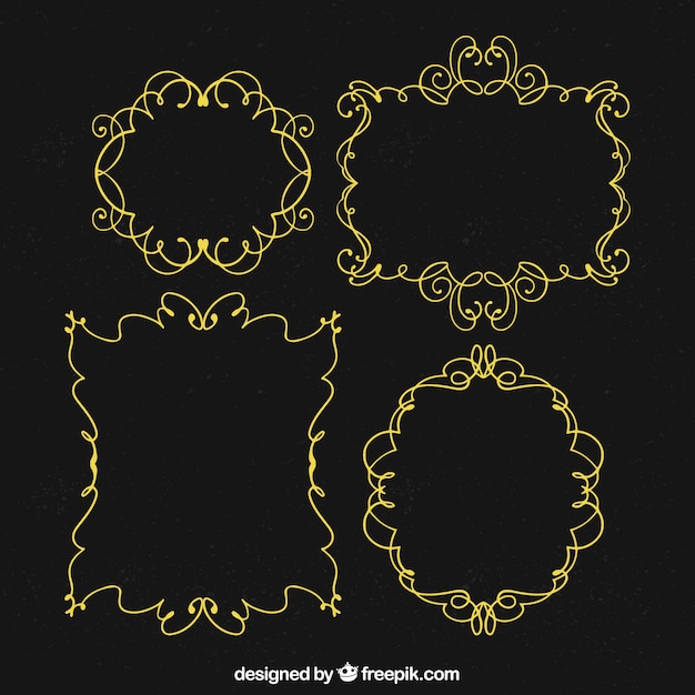 Gratis vector aantal frames in vintage stijl