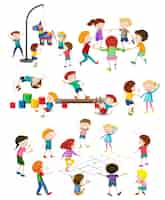 Gratis vector aantal kinderen spelen