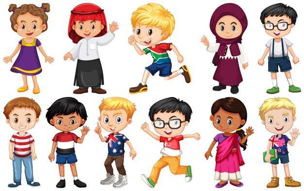 Aantal kinderen uit verschillende landen