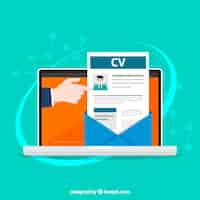 Gratis vector aantrekkelijke online curriculum-sjabloon