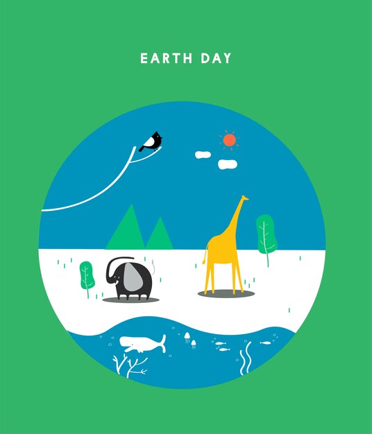 Aarde dag concept illustratie