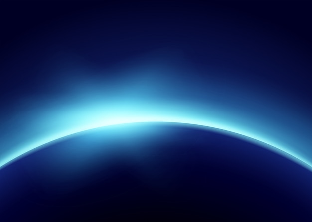 Aarde met blauw licht