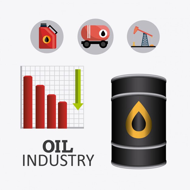 Aardolie en olie-industrie infographic