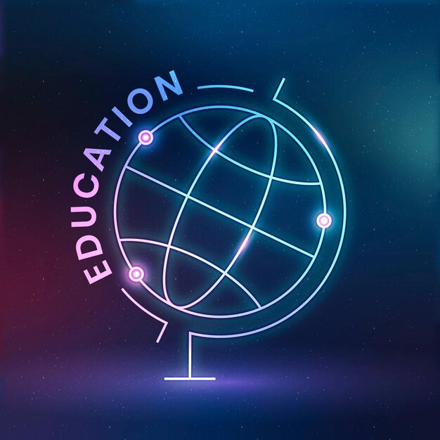 Aardrijkskunde onderwijs logo sjabloon vector met globe wetenschap afbeelding