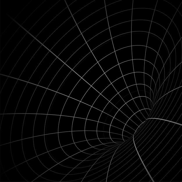 Abstract 3d draadframe tunnel vectorontwerp
