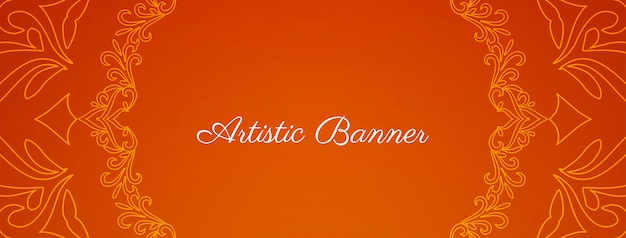 Abstract artistiek decoratief bannerontwerp