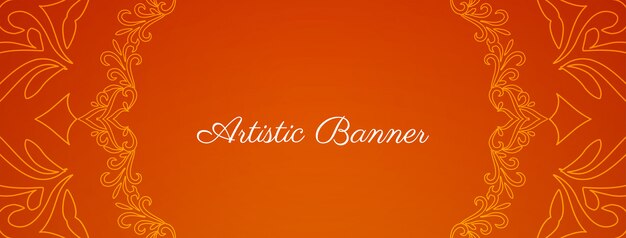 Abstract artistiek decoratief bannerontwerp