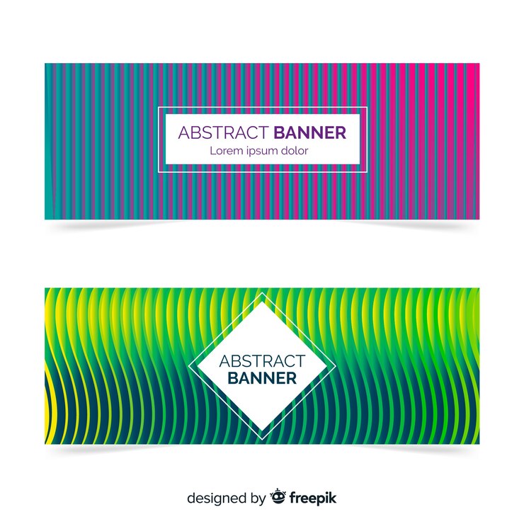 Gratis Vector abstract bannerconcept