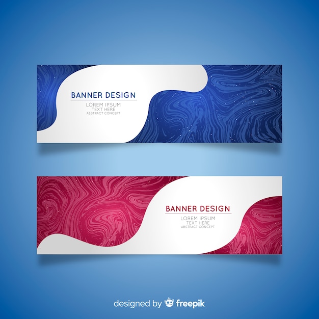 Gratis vector abstract bannerontwerp