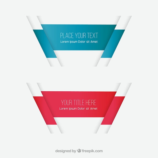 Gratis vector abstract banners