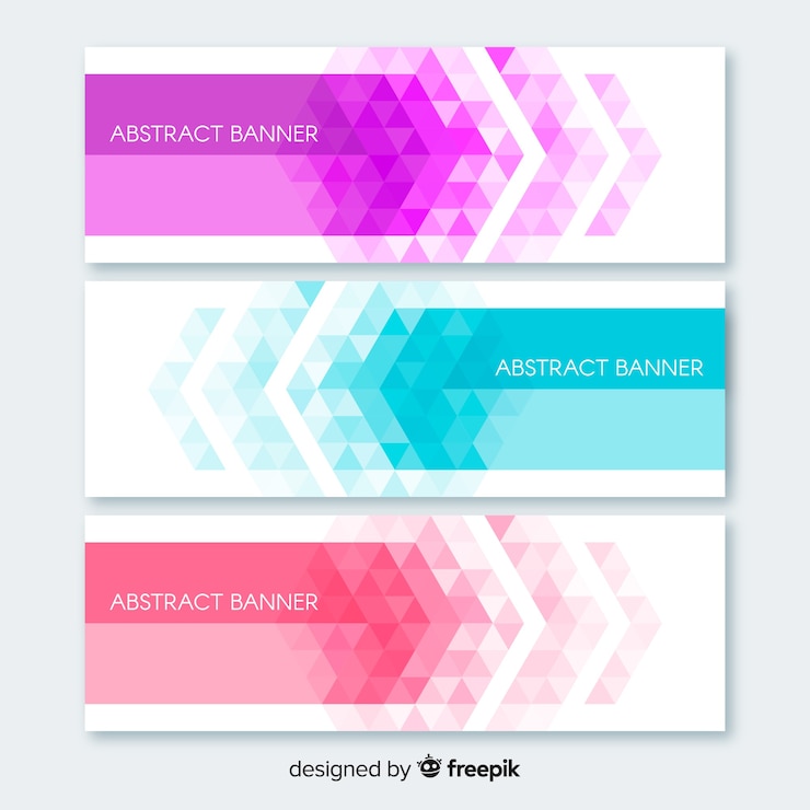 Gratis Vector abstract banners
