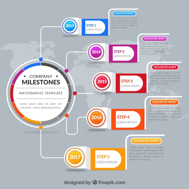 Gratis vector abstract bedrijf infographic