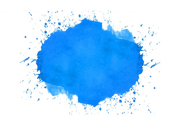 Abstract blauw splash aquarel ontwerp