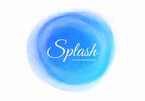 Gratis vector abstract blauw splash aquarel ontwerp