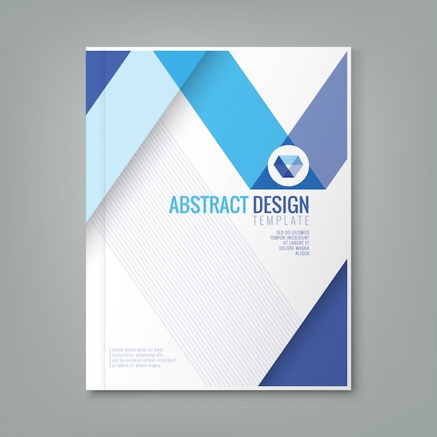 Gratis vector abstract blauwe lijn ontwerp achtergrond sjabloon voor zakelijke jaarverslag boekomslag brochure flyer poster