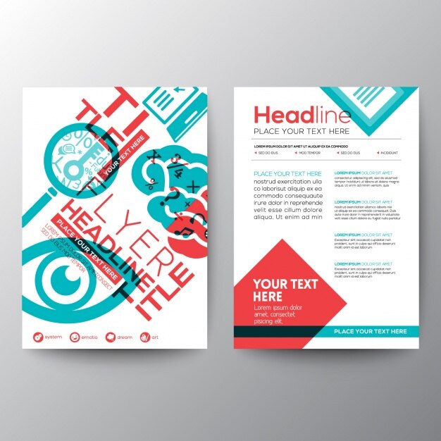 Gratis vector abstract brochure template